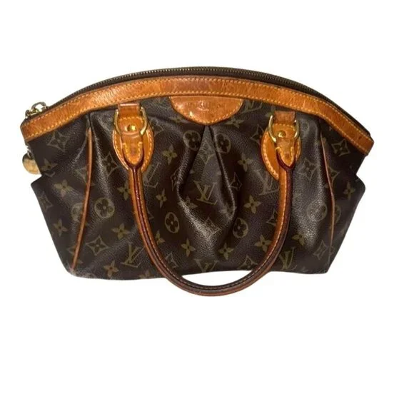 Louis Vuitton Tivoli PM Monogram Canvas Leather Handbag Brown & Orange - Picture 5 of 10